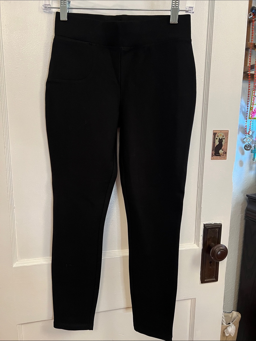 Women's Black Pull-On Ponte Leggings with High Waist by Quince